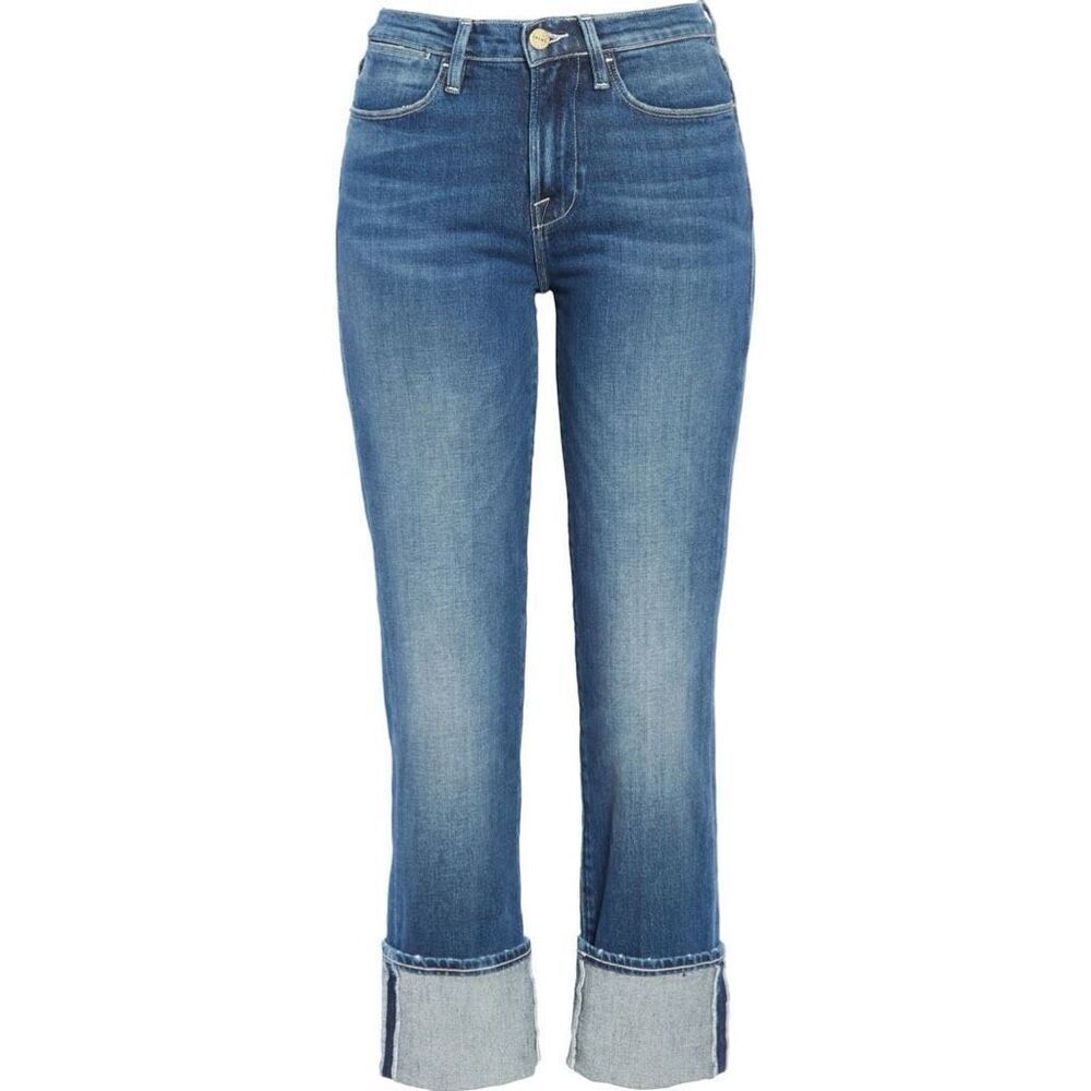 FRAME Le High Big Cuff Straight Leg Jeans